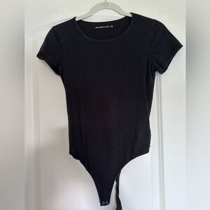 Abercrombie & Fitch Black Fitted Tshirt Bodysuit